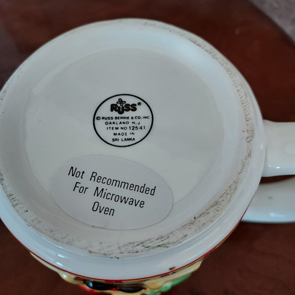 Vintage Russ Berrie Co Christmas Coffee Mug Holiday Santa Chimney Fireplace - Picture 6 of 6